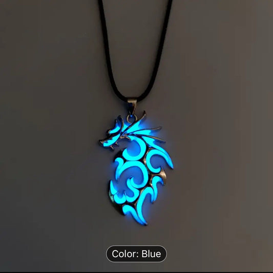 Luminous Dragon Pendant Necklace Jewelry