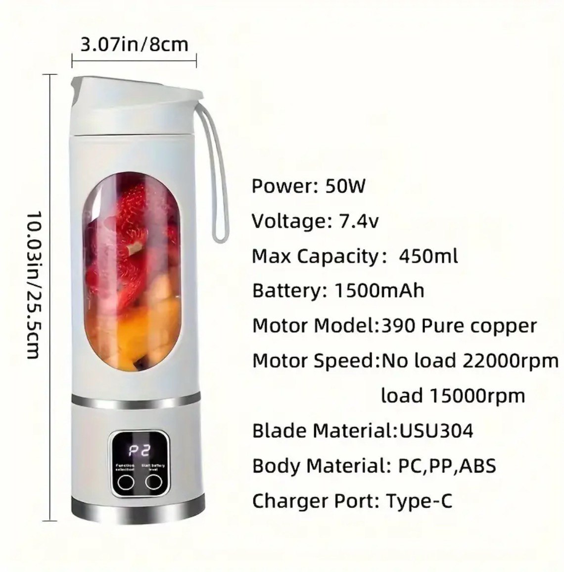 RECHARGEABLE PORTABLE BLENDER